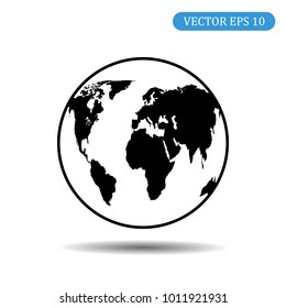 Globe icon . Vector illustration eps 10