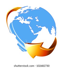 Globe icon . Vector illustration. Eps 10.