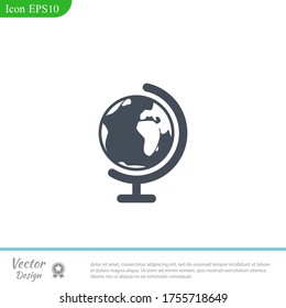 icono del globo. Ilustración del vector EPS 10.