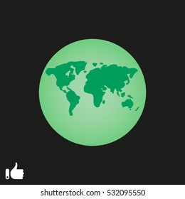 globe, icon, vector illustration EPS 10