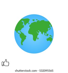 globe, icon, vector illustration EPS 10