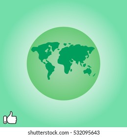 globe, icon, vector illustration EPS 10