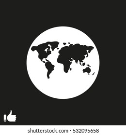 globe, icon, vector illustration EPS 10