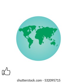 globe, icon, vector illustration EPS 10