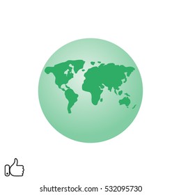globe, icon, vector illustration EPS 10