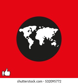 globe, icon, vector illustration EPS 10