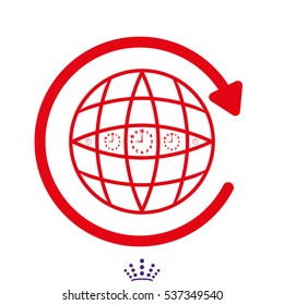 globe, icon, vector illustration EPS 10
