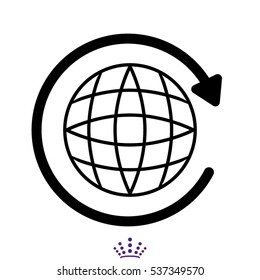 globe, icon, vector illustration EPS 10