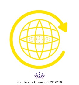 globe, icon, vector illustration EPS 10