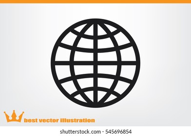 Globe icon vector illustration EPS 10.