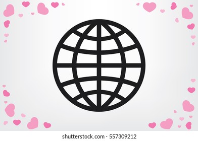 Globe icon vector illustration EPS 10.