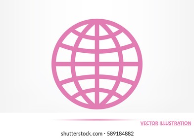 Globe icon vector illustration EPS 10.
