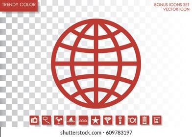 Globe icon vector illustration EPS 10.