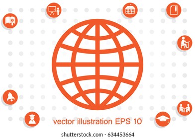 Globe icon vector illustration EPS 10.