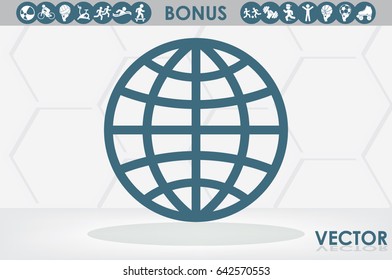 Globe icon vector illustration EPS 10.