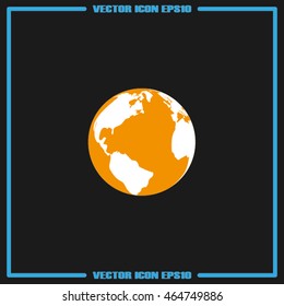 Globe icon. Vector illustration eps10.