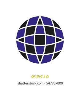 globe, icon, vector illustration eps10
