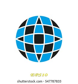 globe, icon, vector illustration eps10