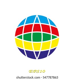 globe, icon, vector illustration eps10