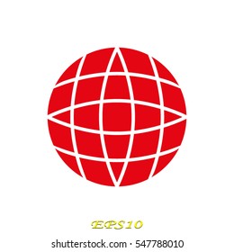 globe, icon, vector illustration eps10
