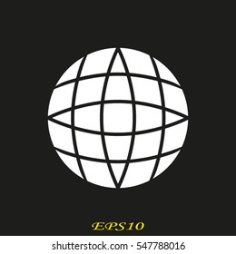 globe, icon, vector illustration eps10