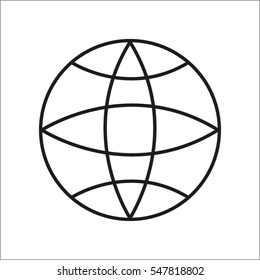 globe, icon, vector illustration eps10