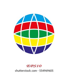 globe, icon, vector illustration eps10