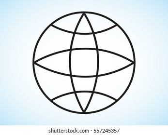 globe, icon, vector illustration eps10