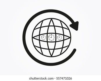 globe, icon, vector illustration eps10
