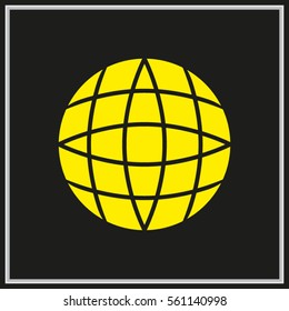 globe, icon, vector illustration eps10