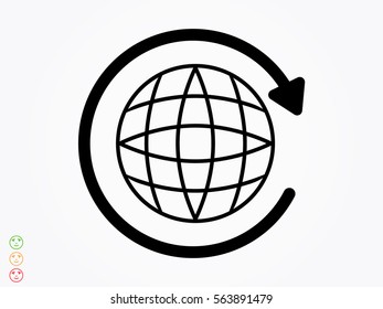 globe, icon, vector illustration eps10