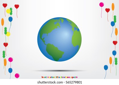 Globe icon vector illustration eps10.