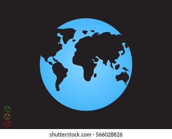 globe, icon, vector illustration eps10