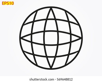 globe, icon, vector illustration eps10