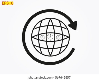 globe, icon, vector illustration eps10