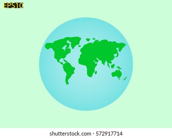 globe, icon, vector illustration eps10