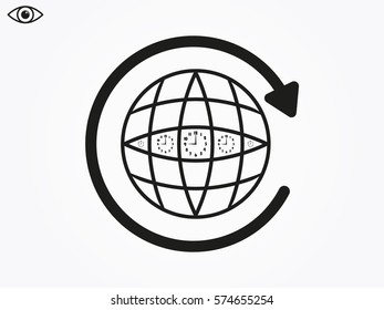 globe, icon, vector illustration eps10