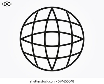 globe, icon, vector illustration eps10