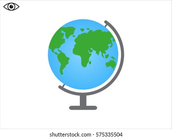 globe, icon, vector illustration eps10