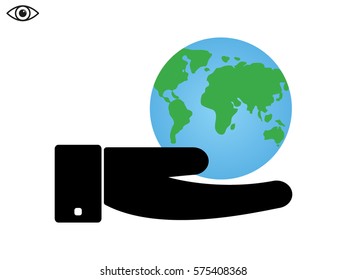 globe, icon, vector illustration eps10