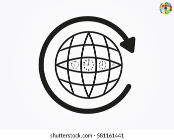 globe, icon, vector illustration eps10