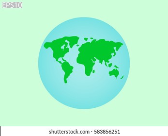 globe, icon, vector illustration eps10