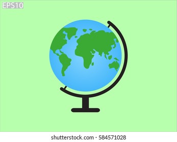 globe, icon, vector illustration eps10