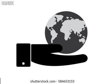 globe, icon, vector illustration eps10