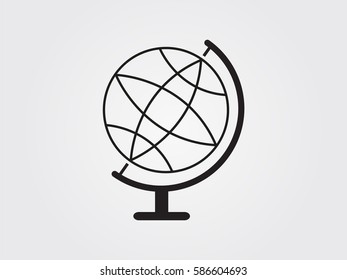 globe, icon, vector illustration eps10