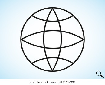 globe, icon, vector illustration eps10