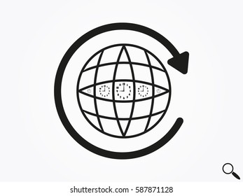 globe, icon, vector illustration eps10