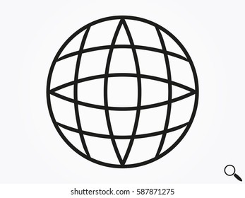globe, icon, vector illustration eps10