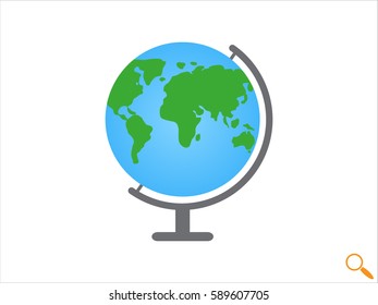 globe, icon, vector illustration eps10