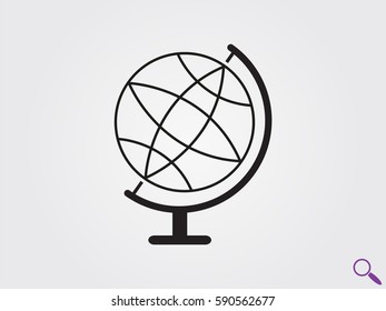 globe icon, vector illustration eps10
